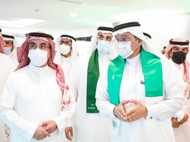 معالي وزير التعليم و معالي نائب وزير التعليم المكلف د.سعد آل فهيد في إحتفال وزارة التعليم بمناسبة اليوم الوطني السعودي 91 