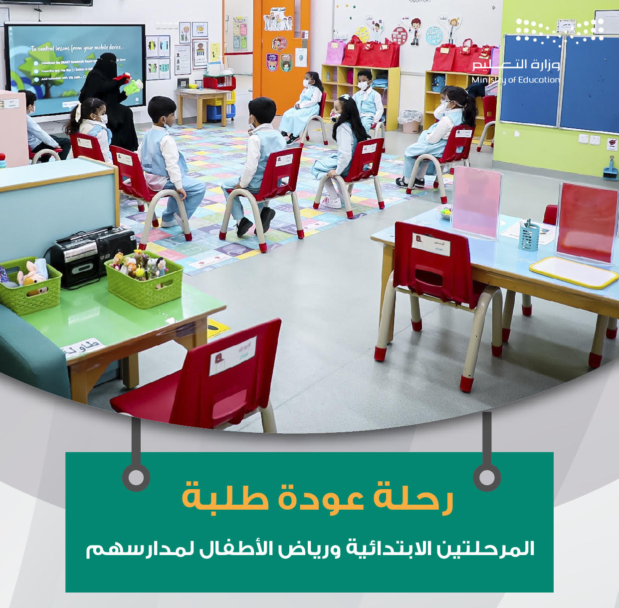 وزارة التعليم تشيد بدور الأسر وأولياء الأمور في التهيئة النفسية للعودة الحضورية لطلبة المرحلتين الابتدائية ورياض الأطفال
