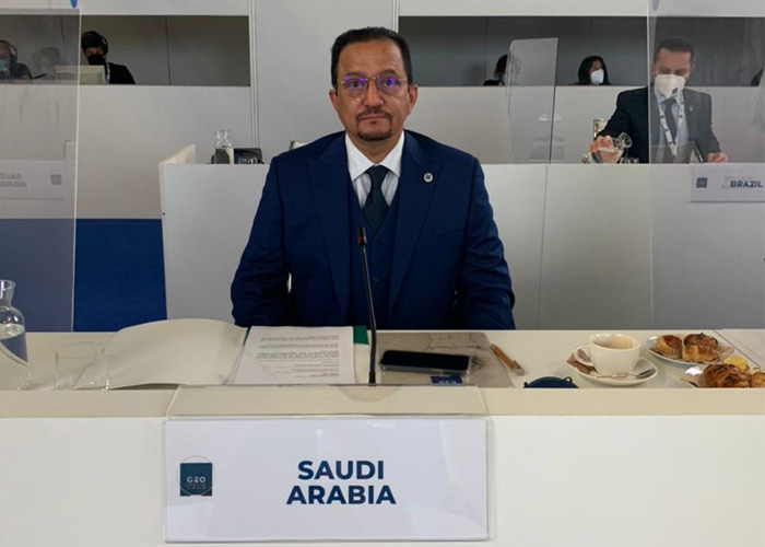 the Minister of Education Dr. Hamad bin Mohammed Al Sheikh At the G20 Research Ministers'meeting in Italy