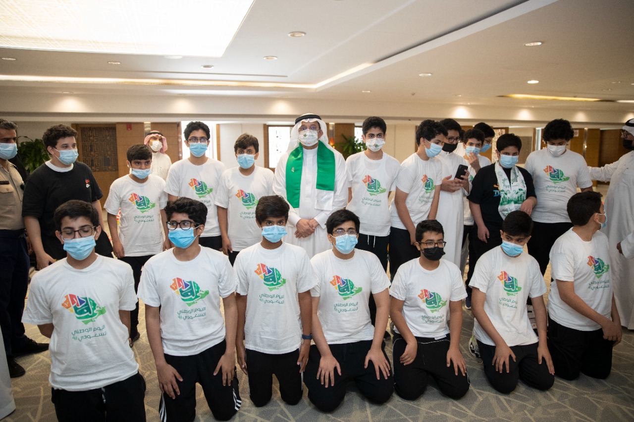 His Excellency the Minister of Education during honoring the Saudi players